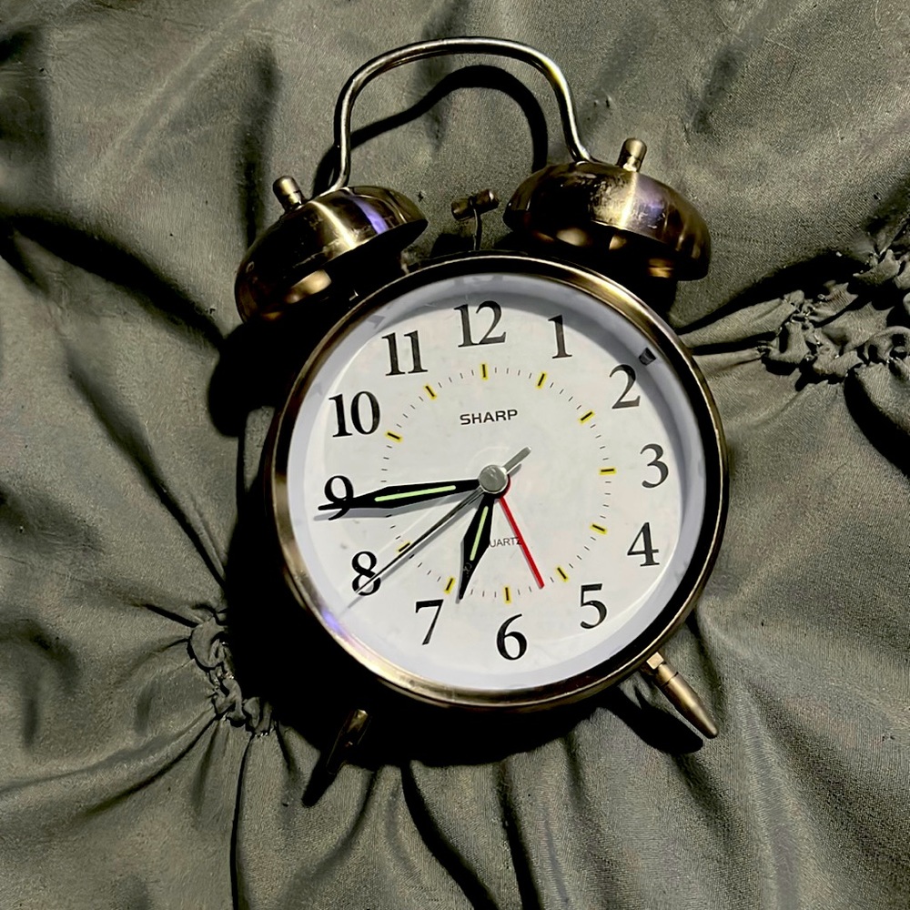 Stainless Sharp alarm clock